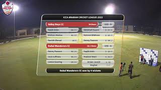 Dubai Wanderers vs Valley Boys I LIVE ICCA ARABIAN CRICKET LEAGUE I Match No11 I Pool A I UAE I [upl. by Aulea381]