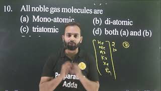 Q10 Atoms and molecules for 102 Entrance AMU  All noble gas molecules are [upl. by Eciram]