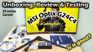 Samsung 24 Inches LED Curved Monitor Unboxing amp Review  Seamless Curves Stunning Views [upl. by Aetnuahs]