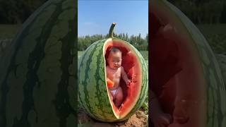 dhink chika 🍏🥰 cute baby watermelon vfx magic video shorts shortvideo trandingshorts viralvideo [upl. by Kennet388]