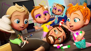 CRAZY BABiES CARTOONS Adley Niko amp Navey eat Baby Puffs and troll Dad into some Crazy Baby Fun [upl. by Arrotal442]