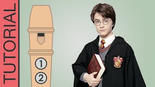 Harry Potter  Hedwigs Theme  Recorder Notes Tutorial [upl. by Linskey]