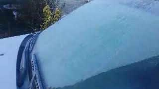 Deicing your windshield with hot water [upl. by Wahs]