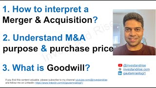 How to interpret a Merger amp Acquisition Understand MampA purpose amp purchase price [upl. by Reba]