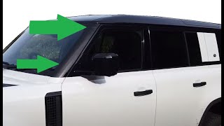 Land Rover Defender 2020 Removing Windscreen A pillars amp wrapping gloss black [upl. by Siekram105]