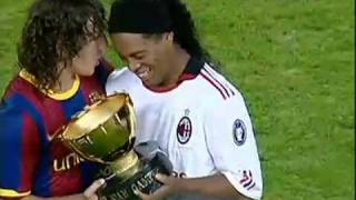 Ronaldinho Gaucho é homenagiado pelo F C Barcelona [upl. by Justicz]