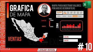 🌎 Como hacer un grafico de MAPA en Excel Dashboard con grafico de mapa MAPA Interactivo en Excel [upl. by Iramo]