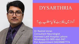 What is dysarthria آواز میں ہکلاہٹ کا کیامطلب ہے [upl. by Issac]