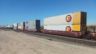 BNSF intermodal with an open container in the high desert thatcurveguy [upl. by Oiliduab704]