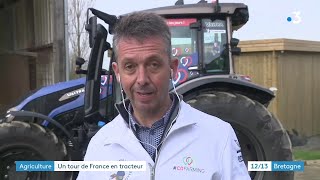 Tour de France en tracteur  le Youtubeur Thierry Bailliet promeut une agriculture moderne [upl. by Anstus]