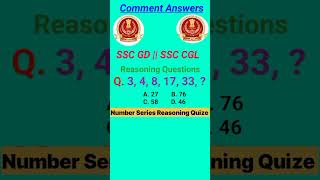 Number Series Reasoning Quize  Ssc Gd Reasoning Quize  Jkssb Reasoning Quize viralshorts ssc [upl. by Duj739]