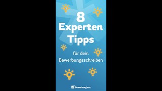 Bewerbungsschreiben  8 Experten Tipps shorts [upl. by Oileve794]