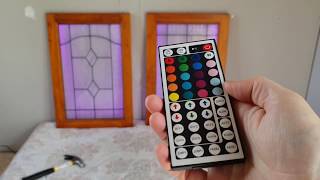 Remote control LED lights made from old leadlight windows easy [upl. by Alexandros]