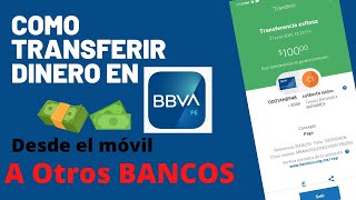 Como hacer una transferencia bancaria BBVA móvil [upl. by Anelaj390]