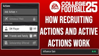 How Recruiting Actions and Hours Work in College Football 25  How to Recruit Each Week in CFB 25 [upl. by Etteloiv]