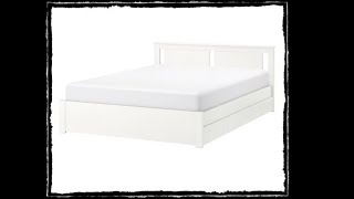 Ikea Songesand bed frame with 4 storage Boxes 21519 [upl. by Yeleen942]