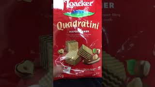 Loacker Quadratini Napolitaner Crispy Wafer Cubes Hazelnut Satisfying Sounds ASMR shorts asmr [upl. by Gaudette]