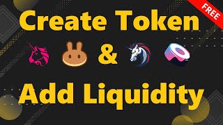 The Ultimate Guide  How to create token and add liquidity to V2V3 Pancakewap Uniswap ETC [upl. by Yllier]