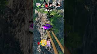 Help Me Get My Crush Attention In A Car Jump Challenge 🚗 🌲 shorts beamngdrive [upl. by Shandee]