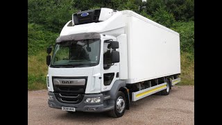 2018 68 DAF LF 230 Euro 6 16 Ton Single Comp Fridge Box with Slide Out Tail Lift DE68WVK [upl. by Nidroj]