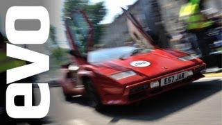 Lamborghini Countach 50th anniversary tour  evo DIARIES [upl. by Aiahc938]