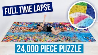 Solving the 24000 Piece Jigsaw Puzzle  FULL TIME LAPSE [upl. by Wehttam974]