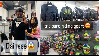 Best quality bike riding gears in Bangalore Dainese Alpinestars Orionridingstore Banarasiya cafe [upl. by Rodmur737]