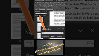 Word schnelle Seitenansicht Übersicht mit der NavigationsLeiste amp schnelles Suchen amp Ersetzen [upl. by Ynnav]