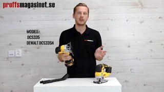 Vi visar upp DeWalt DCS335 sticksåg med stavhandtag [upl. by Ardyth]