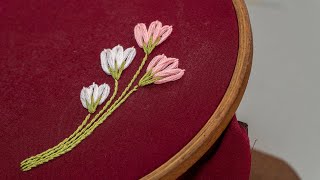 Easy Flower Embroidery  Quick Stitching Ideas [upl. by Rahr316]