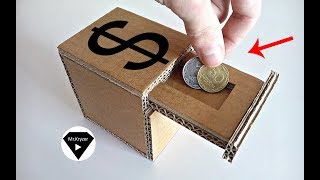 How to make a piggy bank from a cardboard [upl. by Boys279]