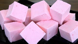 Easy Homemade Marshmallows  How to make Marshmallow recipe without Corn Syrup [upl. by Kenn]