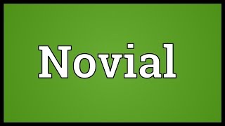 Novial Meaning [upl. by Idarb272]