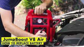 Wagan Tech JumpBoost V8 Air  How To Replace  Change Battery [upl. by Merell77]