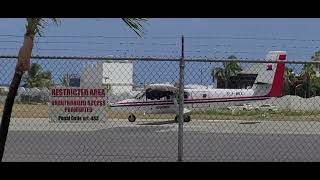 Winair DHTY19 departing Princess Juliana Intl Airport 🇸🇽 [upl. by Kentigerma]