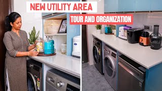 My New Utility Area Tour and Organization  Laundry and Dishwashing Area [upl. by Eceer]