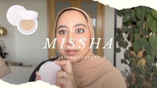 Reviewing the Missha Cushion Compact  KBeauty Reviews [upl. by Adnilam]