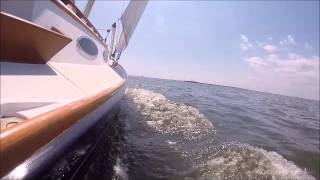 Alerion 28 sailing at Fort Sumter in Charleston Harbor [upl. by Sorcim]