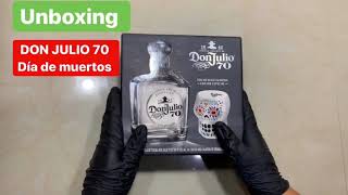 Unboxing TEQUILA DON JULIO 70 edición Día de muertos [upl. by Enahc75]