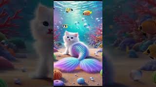 Fantasy Ocean Neon Kitten’s Mesmerizing Journey cats meow Shorts ytshorts ai [upl. by Ranitta609]