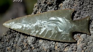 Flintknapping a Georgetown Hardin Projectile Point Using Indirect Percussion Biface to Point [upl. by Arjan922]