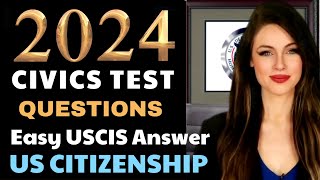 2024 USCIS Official Civics Test Questions amp Answers US Citizenship One Easy Answer Random Order [upl. by Yddor14]