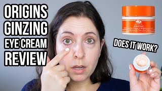 ORIGINS GINZING EYE CREAM REVIEW [upl. by Nezah]