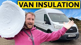 THE BEST INSULATION FOR A CAMPER VAN FORD TRANSIT [upl. by Esele]