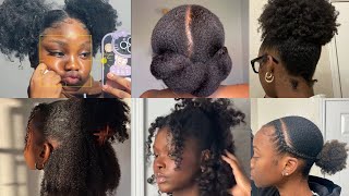 2024💖✨Easy and Elegant Natural 4C hairstyles 4cnaturalhair naturalhair [upl. by Nagah]