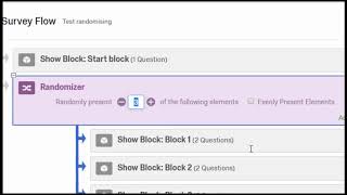 Qualtrics Randomising between blocks conditions [upl. by Carma]