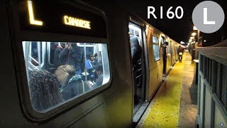 RKWYPRKYBound R160 L Train at E 105 St Station [upl. by Kannav]