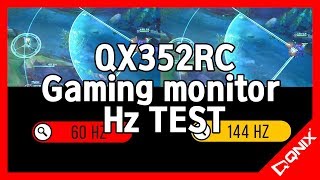 QNIX Gaming monitor QX352RC 60Hz vs 144Hz TEST LOL [upl. by Ranee]