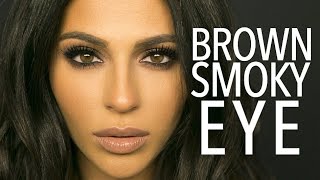 Brown Smokey Eye Makeup Tutorial  Teni Panosian [upl. by Llecrep174]