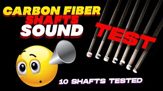 10 Pool Carbon Fiber Shafts Sound Tested [upl. by Aerdnaid]